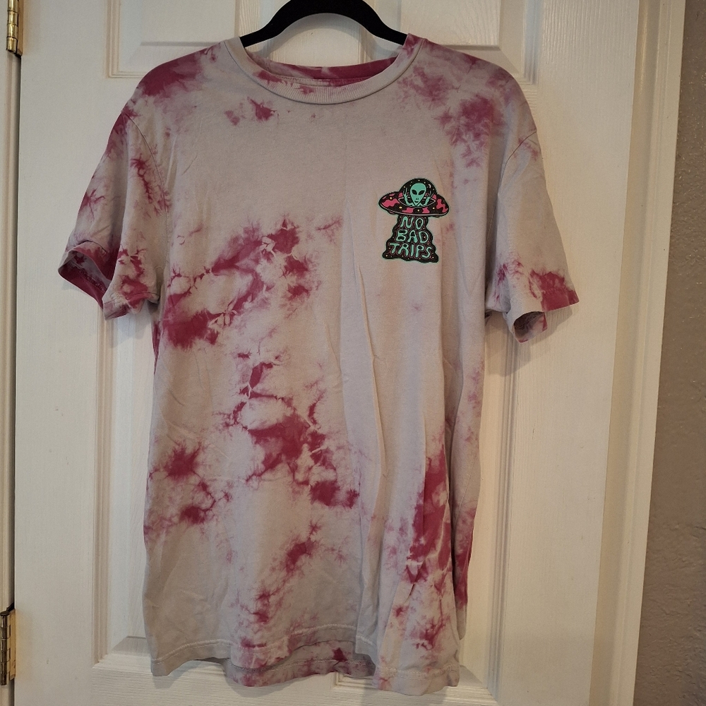 Killer Acid Men’s Limited Edition No Bad Trips Alien Tie Dye Shirt Size M Grunge